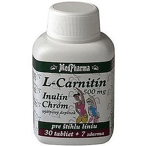 MEDPHARMA L-carnitín 500 mg + inulín + chróm 30 + 7 tabliet ZADARMO vyobraziť