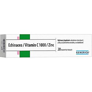 GENERICA Echinacea/Vitamin C 1000/Zinc tbl eff 20 vyobraziť
