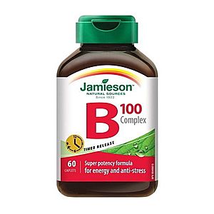 JAMIESON B-komplex 100 mg s postupným uvoľňovaním 60 tabliet vyobraziť