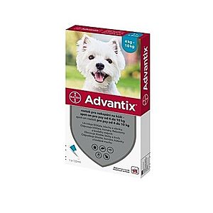 ADVANTIX Spot-on pre psy od 4 do 10 kg 1 ml vyobraziť