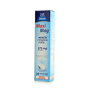 ZDROVIT MaxiMag horčík forte (375 mg) + vitamín B6 20 šumivých tabliet vyobraziť