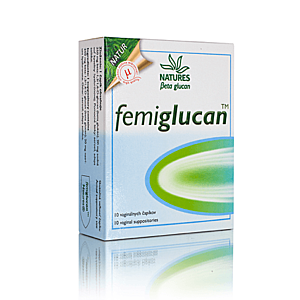 NATURES Femiglucan 10 vaginálnych čapíkov vyobraziť