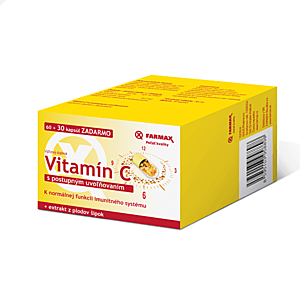 FARMAX Vitamín C s pozvoľným uvoľňovaním 500 mg 60 + 30 tabliet ZADARMO vyobraziť