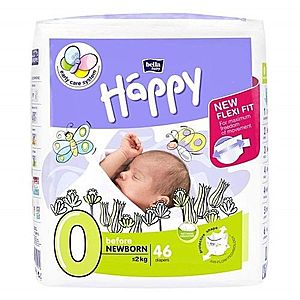 HAPPY Newborn plienky 0-2 kg 46 kusov vyobraziť