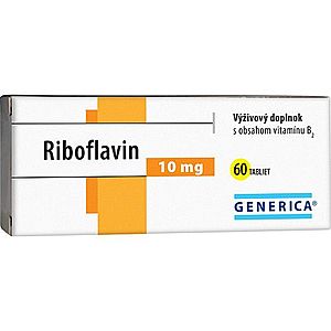 GENERICA Riboflavin 10 mg 60 tabliet vyobraziť