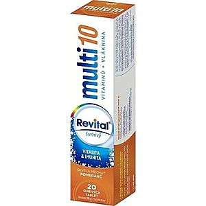 REVITAL Multi 10 vitamínov + vláknina 20 šumivých tabliet vyobraziť
