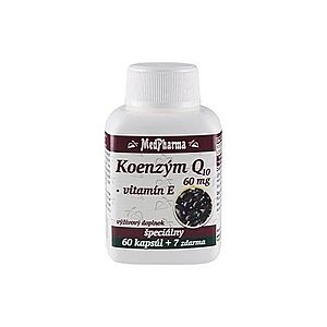 MEDPHARMA Koenzým Q10 60 mg + vitamín E 60 + 7 tabliet ZARAMO vyobraziť