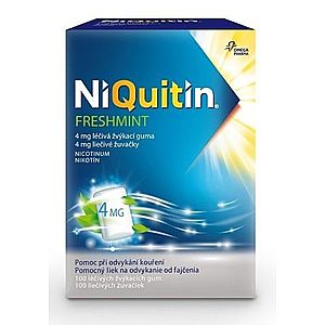 NIQUITIN Freshmint 4 mg liečivé žuvačky 100 ks vyobraziť