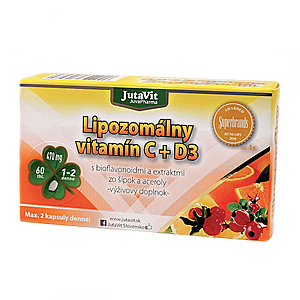 JUTAVIT Lipozomálny vitamín C + D3 60 kapsúl vyobraziť