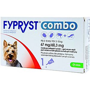 FYPRYST combo 67 mg/60, 3 mg psy 2-10 kg 0, 67 ml vyobraziť