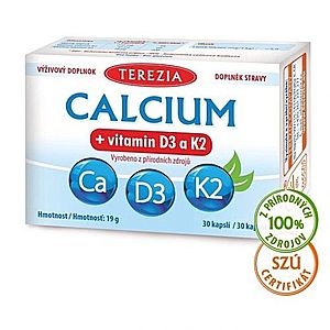 TEREZIA Calcium + vitamín D3 a K2 30 kapsúl vyobraziť