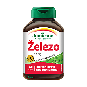 JAMIESON Železo 35 mg s postupným uvoľňovaním 60 tabliet vyobraziť