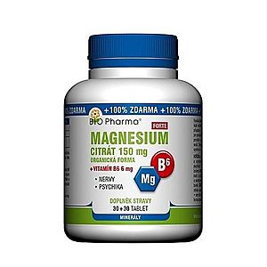 BIO Pharma magnesium citrát 150 mg + vitamín B6 30 + 30 tabliet ZADARMO vyobraziť