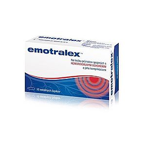 EMOTRALEX Rektálne čapíky na liečbu hemoroidov 10 kusov vyobraziť