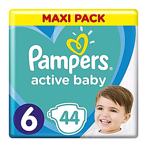 PAMPERS Active baby maxi pack 6 extra large 44 ks vyobraziť