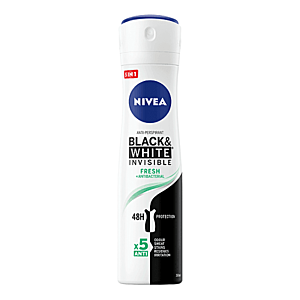 NIVEA Antiperspirant Black & white Fresh sprej 150 ml vyobraziť