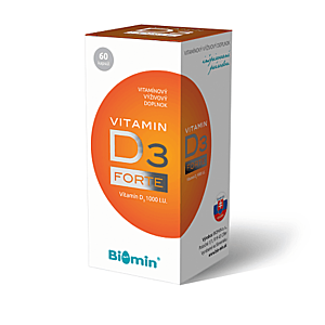 BIOMIN Vitamín D3 forte 1000 I.U. 60 kapsúl vyobraziť