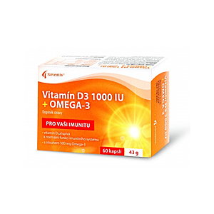 NOVENTIS Vitamín D3 1000 IU + Omega-3 60 kapsúl vyobraziť
