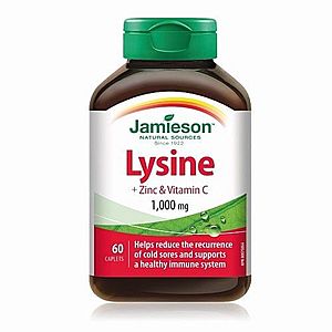 JAMIESON Lyzín 1 000 mg so zinkom a vitamínom C 60 tabliet vyobraziť