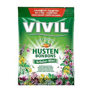 VIVIL Cukríky husten mentol + 23 byliniek 60 g vyobraziť