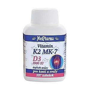 MEDPHARMA Vitamín K2 MK-7 + D3 1000 IU 107 kapsúl vyobraziť