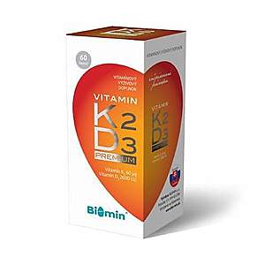 BIOMIN vitamín K2 + vitamín D3 2000 IU premium 60 kapsúl vyobraziť