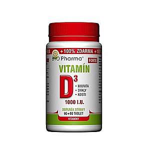 BIO PHARMA Vitamín D3 forte 90 + 90 kapsúl ZADARMO vyobraziť
