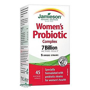 JAMIESON Probiotic complex pre ženy zmes bakteriálnych kultúr - 5 kmeňov 45 kapsúl vyobraziť