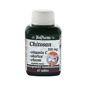 Chitosan 500 mg + vitamín C + škorica + chróm - MedPharma, 67 tabliet, Chitosan 500 mg + vitamín C + škorica + chróm - MedPharma, 67 tabliet vyobraziť