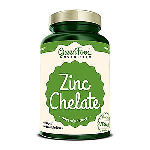 Zinok chelát - GreenFood Nutrition, 60 kapslí, Zinok chelát - GreenFood Nutrition, 60 kapslí vyobraziť