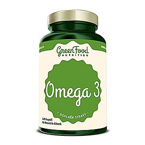 Omega-3 - GreenFood Nutrition, 120 kapsúl, Omega-3 - GreenFood Nutrition, 120 kapsúl vyobraziť