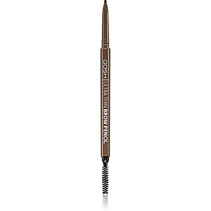 Gosh Ultra Thin precízna ceruzka na obočie s kefkou odtieň 002 Greybrown 0, 35 g vyobraziť