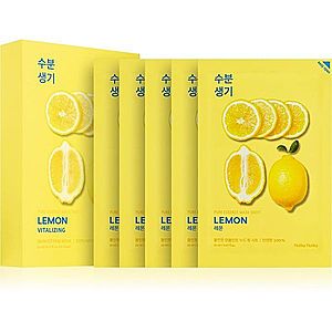 Holika Holika Pure Essence Lemon plátenná maska so zjemňujúcim a osviežujúcim účinkom s vitamínom C 5x20 ml vyobraziť