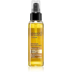 Avon Advance Techniques Absolute Nourishment vyživujúci olej na vlasy s arganovým olejom s kokosovým olejom 100 ml vyobraziť