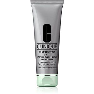 Clinique All About Clean 2-in-1 Charcoal Mask + Scrub čistiaca pleťová maska 100 ml vyobraziť