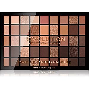 Makeup Revolution Maxi Reloaded Palette paletka púdrových očných tieňov odtieň Ultimate Nudes 45x1.35 g vyobraziť