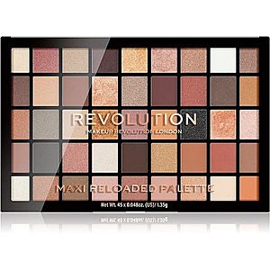Makeup Revolution Maxi Reloaded Palette paletka púdrových očných tieňov odtieň Large It Up 45x1, 35 g vyobraziť