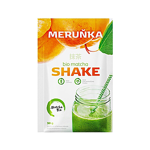 BIO Matcha Tea Shake, 30 g Matcha Tea Shake Marhuľa, BIO Matcha Tea Shake, 30 g Matcha Tea Shake Marhuľa vyobraziť
