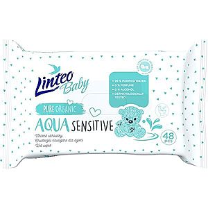 Linteo Baby Aqua Sensitive detské jemné vlhčené obrúsky 48 ks vyobraziť