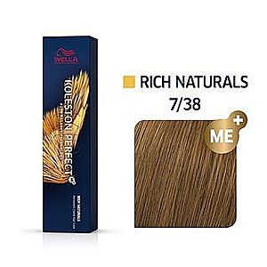 Wella Professionals Koleston Perfect Me+ Rich Naturals profesionálna permanentná farba na vlasy 7/38 60 ml vyobraziť
