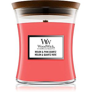 Woodwick Melon & Pink Quarz vonná sviečka s dreveným knotom 85 g vyobraziť