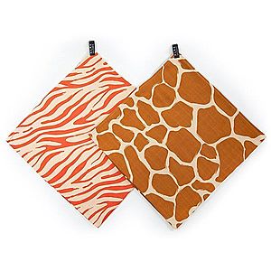 KLRK Home Wild Color Zebra&Giraffe látkové plienky 96x96 cm 2 ks vyobraziť