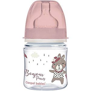 Canpol babies Bonjour Paris dojčenská fľaša 0m+ Pink 120 ml vyobraziť