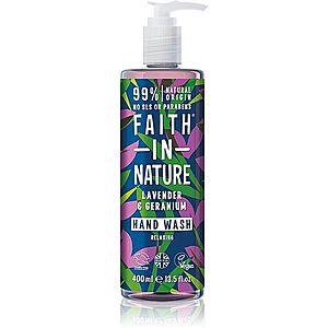 Faith In Nature Lavender & Geranium prírodné tekuté mydlo na ruky s vôňou levandule 400 ml vyobraziť