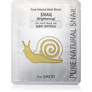 The Saem Pure Natural Snail plátenná maska pre rozjasnenie a vitalitu pleti 20 ml vyobraziť