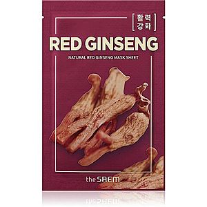 The Saem Natural Mask Sheet Red Ginseng plátenná maska pre kompletnú starostlivosť vyobraziť