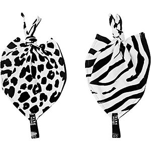 KLRK Home Wild B&W Leopard&Zebra maznajúca dečka s uzlom 26x26 cm 2 ks vyobraziť