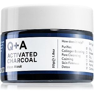Q+A Activated Charcoal detoxikačná pleťová maska s aktívnym uhlím 50 g vyobraziť