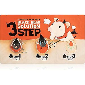 Elizavecca Milky Piggy 3 Step Black Head Solution trojfázová starostlivosť na čierne bodky 1 ks vyobraziť