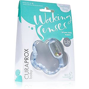 Curaprox Baby Waking Senses kúsací krúžok s masážnou kefkou a hrkálkou 1 ks vyobraziť